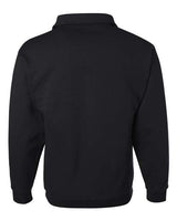 Jerzees 4528 Adult Super Sweats NuBlend Fleece Quarter-Zip Pullover #color_BLACK
