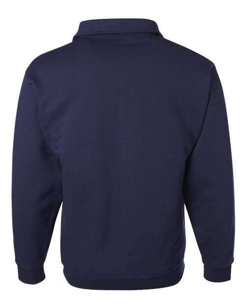 Jerzees 4528 Adult Super Sweats NuBlend Fleece Quarter-Zip Pullover #color_J NAVY