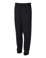 Jerzees 4850P Adult Super Sweats NuBlend Fleece Pocketed Sweatpants #color_BLACK