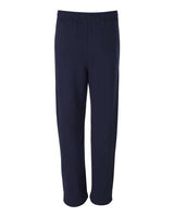 Jerzees 974MP Adult NuBlend Open-Bottom Fleece Sweatpants #color_J NAVY