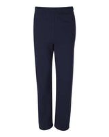 Jerzees 974MP Adult NuBlend Open-Bottom Fleece Sweatpants #color_J NAVY