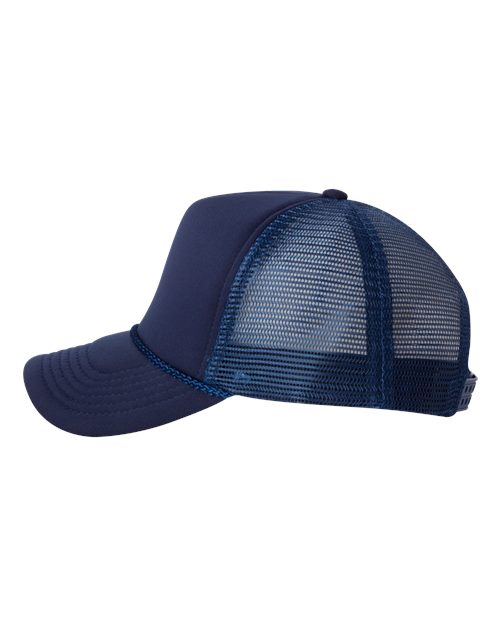 Valucap VC700 Foam Mesh-Back Trucker Cap #color_Navy/ Navy