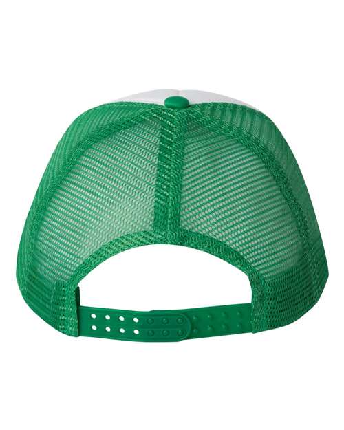 Valucap VC700 Foam Mesh-Back Trucker Cap #color_White/ Kelly