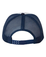 Valucap VC700 Foam Mesh-Back Trucker Cap #color_White/ Navy