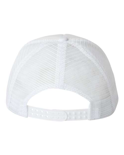 Valucap VC700 Foam Mesh-Back Trucker Cap #color_White/ White