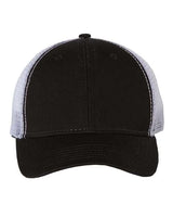 Valucap AH80 Bio-Washed Trucker Cap #color_Black/ White