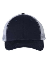 Valucap AH80 Bio-Washed Trucker Cap #color_Navy/ White