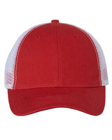 Valucap AH80 Bio-Washed Trucker Cap #color_Red/ White