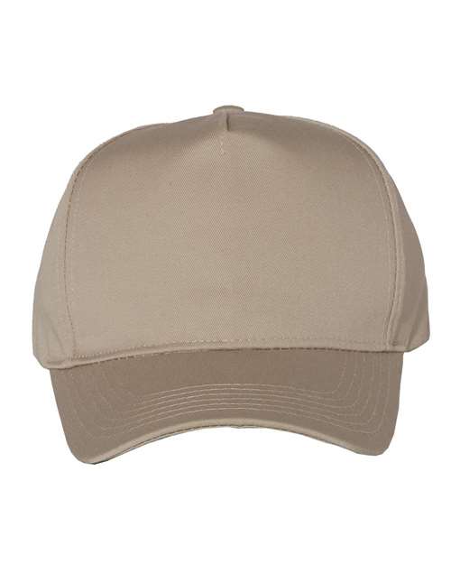 Valucap 8869 Five-Panel Twill Cap #color_Khaki