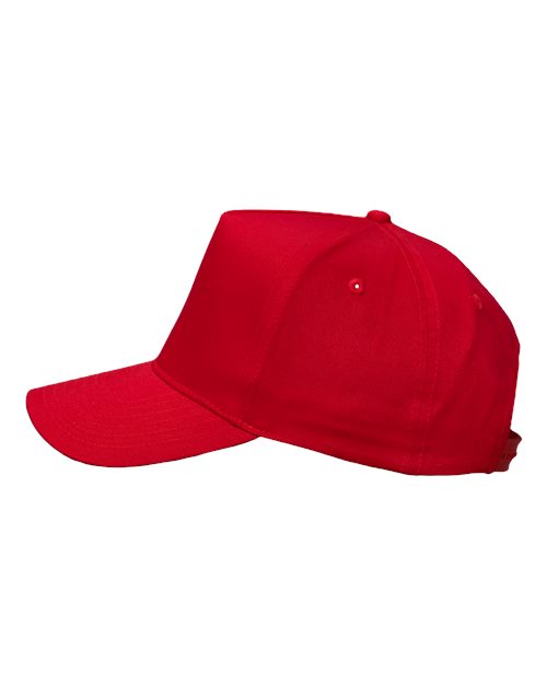 Valucap 8869 Five-Panel Twill Cap #color_Red