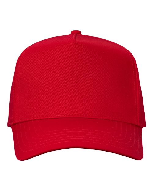 Valucap 8869 Five-Panel Twill Cap #color_Red