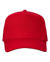 Valucap 8869 Five-Panel Twill Cap #color_Red