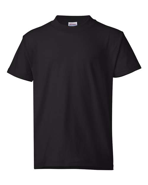 Hanes 5370 Youth 50/50 T-Shirt #color_BLACK