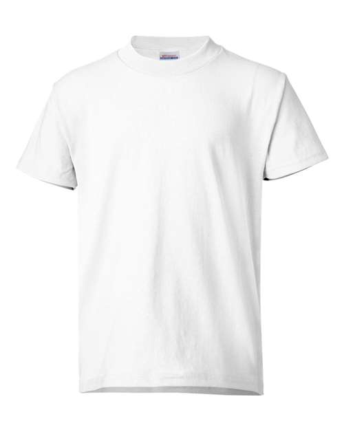 Hanes 5370 Youth 50/50 T-Shirt #color_WHITE