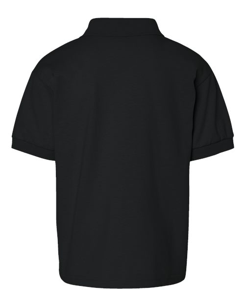 Gildan G880B Youth 50/50 Jersey Polo #color_BLACK