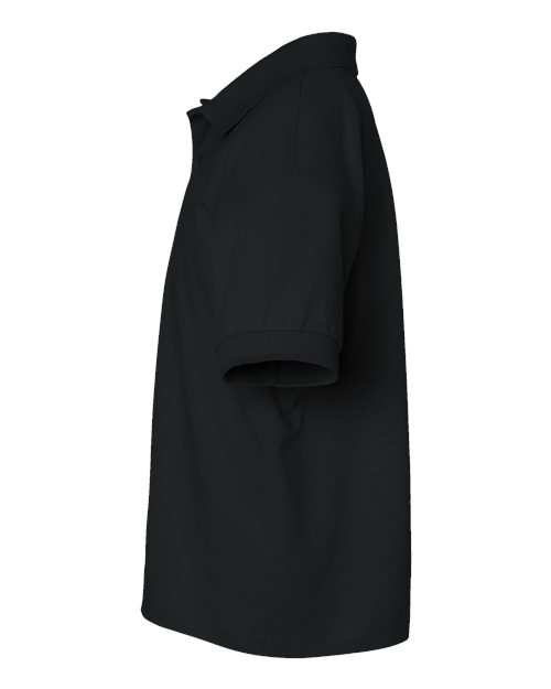 Gildan G880B Youth 50/50 Jersey Polo #color_BLACK