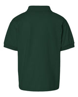 Gildan G880B Youth 50/50 Jersey Polo #color_FOREST GREEN