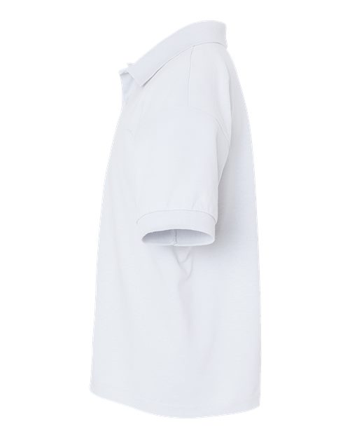 Gildan G880B Youth 50/50 Jersey Polo #color_WHITE