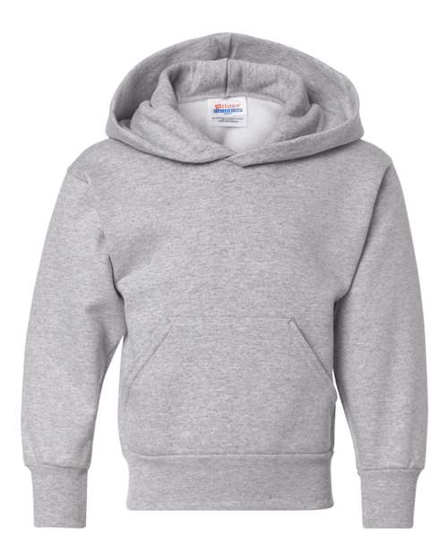Hanes P473 Youth EcoSmart 50/50 Pullover Hooded Sweatshirt #color_LIGHT STEEL