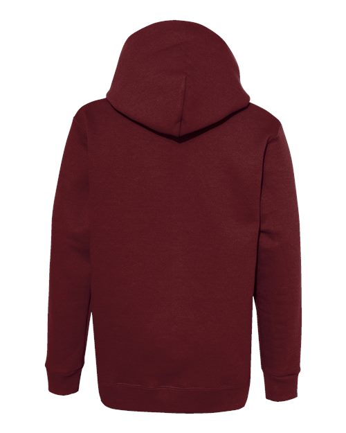Hanes P473 Youth EcoSmart 50/50 Pullover Hooded Sweatshirt #color_MAROON