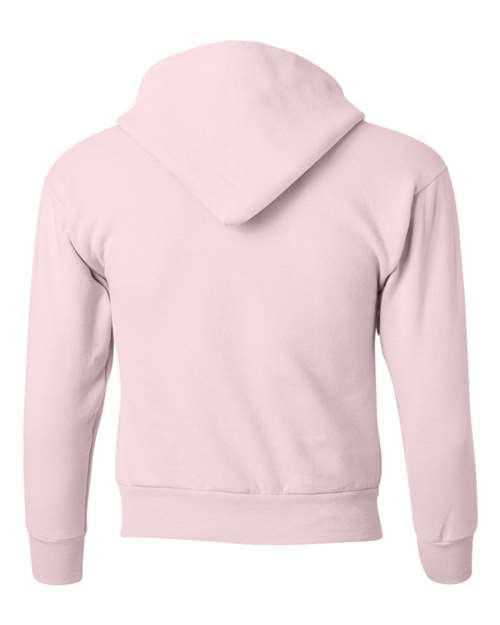 Hanes P473 Youth EcoSmart 50/50 Pullover Hooded Sweatshirt #color_PALE PINK