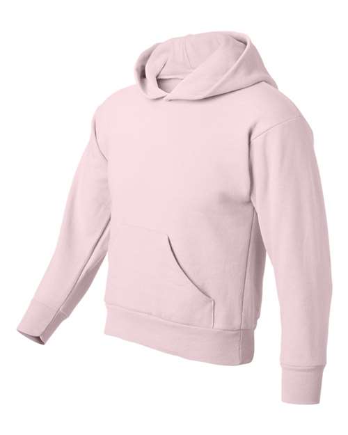 Hanes P473 Youth EcoSmart 50/50 Pullover Hooded Sweatshirt #color_PALE PINK