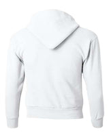 Hanes P473 Youth EcoSmart 50/50 Pullover Hooded Sweatshirt #color_WHITE