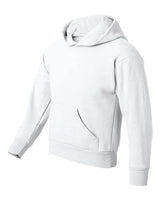 Hanes P473 Youth EcoSmart 50/50 Pullover Hooded Sweatshirt #color_WHITE