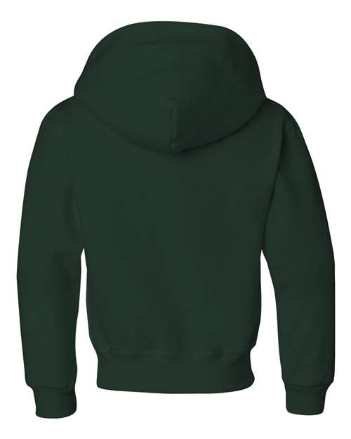 Jerzees 996Y Youth NuBlend Fleece Pullover Hooded Sweatshirt #color_FOREST GREEN