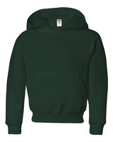 Jerzees 996Y Youth NuBlend Fleece Pullover Hooded Sweatshirt #color_FOREST GREEN
