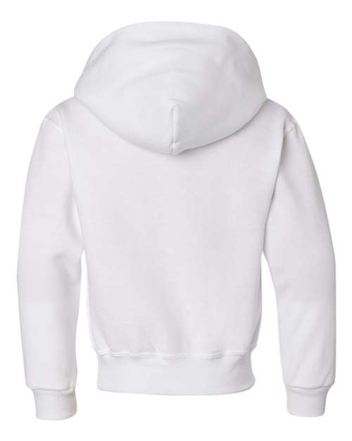 Jerzees 996Y Youth NuBlend Fleece Pullover Hooded Sweatshirt #color_WHITE