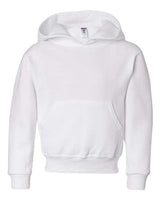 Jerzees 996Y Youth NuBlend Fleece Pullover Hooded Sweatshirt #color_WHITE