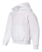 Jerzees 996Y Youth NuBlend Fleece Pullover Hooded Sweatshirt #color_WHITE