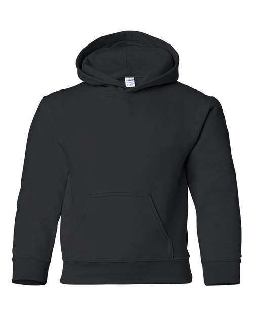 Gildan G185B Youth Heavy Blend 50/50 Hooded Sweatshirt #color_BLACK