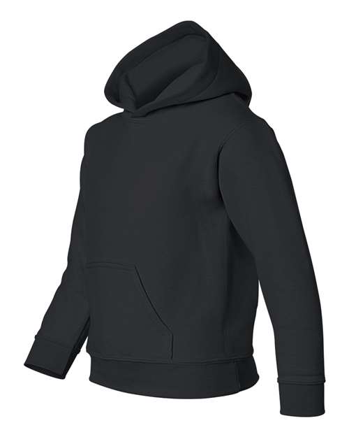 Gildan G185B Youth Heavy Blend 50/50 Hooded Sweatshirt #color_BLACK