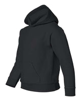 Gildan G185B Youth Heavy Blend 50/50 Hooded Sweatshirt #color_BLACK
