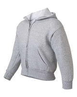 Hanes P480 Youth EcoSmart 50/50 Full-Zip Hooded Sweatshirt #color_LIGHT STEEL