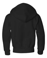 Jerzees 993B Youth NuBlend Fleece Full-Zip Hooded Sweatshirt #color_BLACK