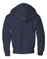 Jerzees 993B Youth NuBlend Fleece Full-Zip Hooded Sweatshirt #color_J NAVY