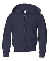 Jerzees 993B Youth NuBlend Fleece Full-Zip Hooded Sweatshirt #color_J NAVY