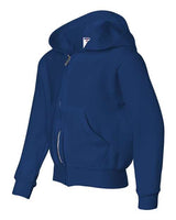 Jerzees 993B Youth NuBlend Fleece Full-Zip Hooded Sweatshirt #color_ROYAL