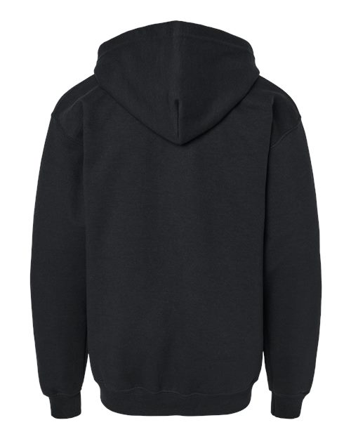 Gildan G186B Youth Heavy Blend 50/50 Full-Zip Hooded Sweatshirt #color_BLACK
