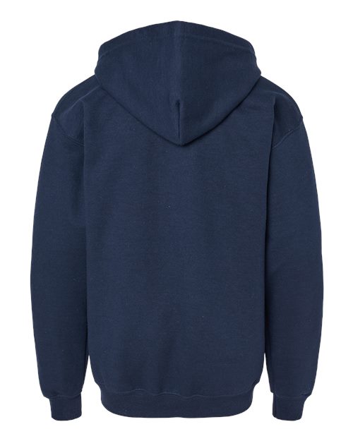 Gildan G186B Youth Heavy Blend 50/50 Full-Zip Hooded Sweatshirt #color_NAVY