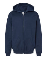 Gildan G186B Youth Heavy Blend 50/50 Full-Zip Hooded Sweatshirt #color_NAVY