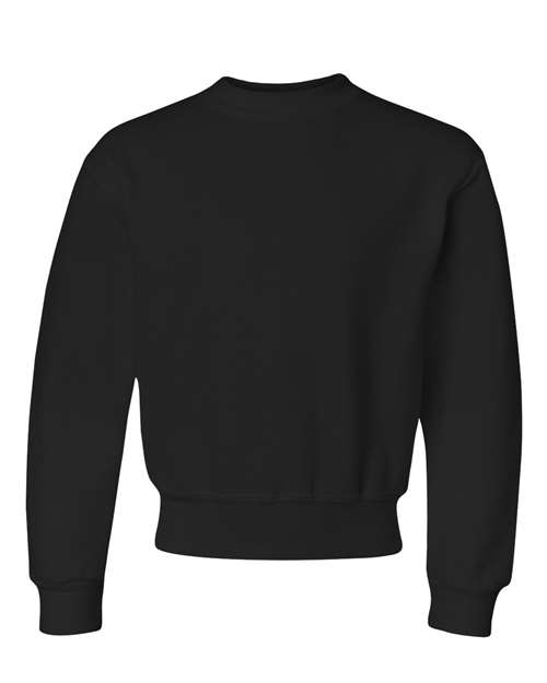 Jerzees 562B Youth NuBlend Fleece Crew #color_BLACK
