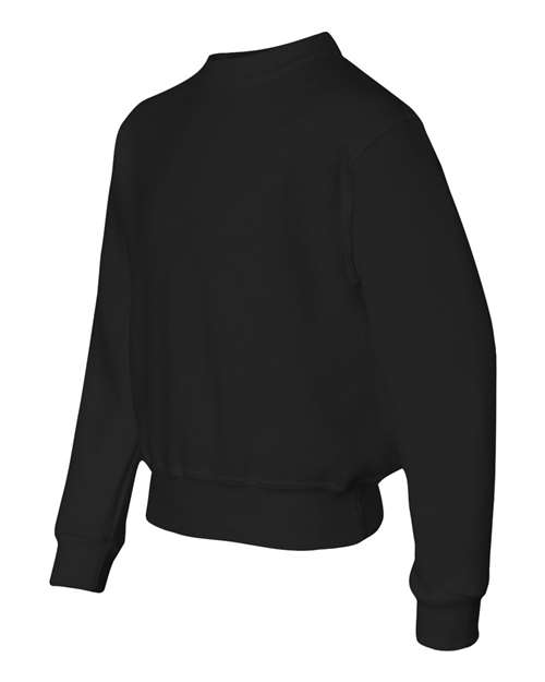 Jerzees 562B Youth NuBlend Fleece Crew #color_BLACK