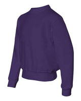 Jerzees 562B Youth NuBlend Fleece Crew #color_DEEP PURPLE