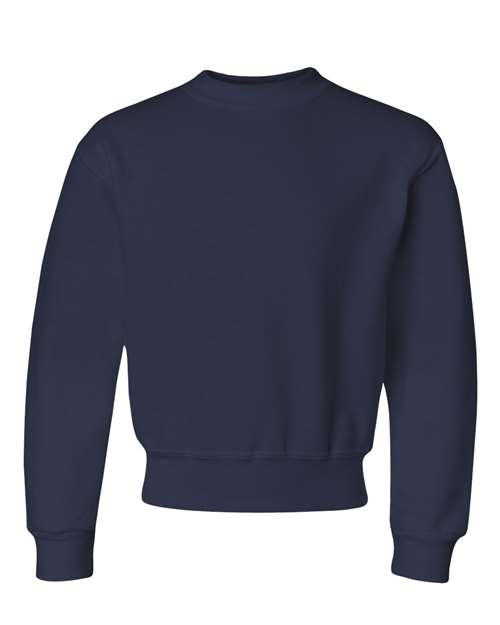 Jerzees 562B Youth NuBlend Fleece Crew #color_J NAVY