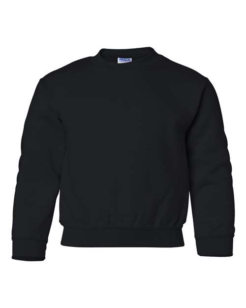 Gildan G180B Youth Heavy Blend 50/50 Fleece Crew #color_BLACK
