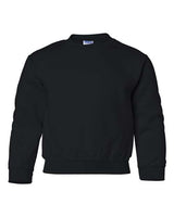 Gildan G180B Youth Heavy Blend 50/50 Fleece Crew #color_BLACK